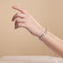 Ethereal Gloom | Bracelet en argent sterling 925 avec perles d'eau douce et crâne en verre Firefly en argent opale